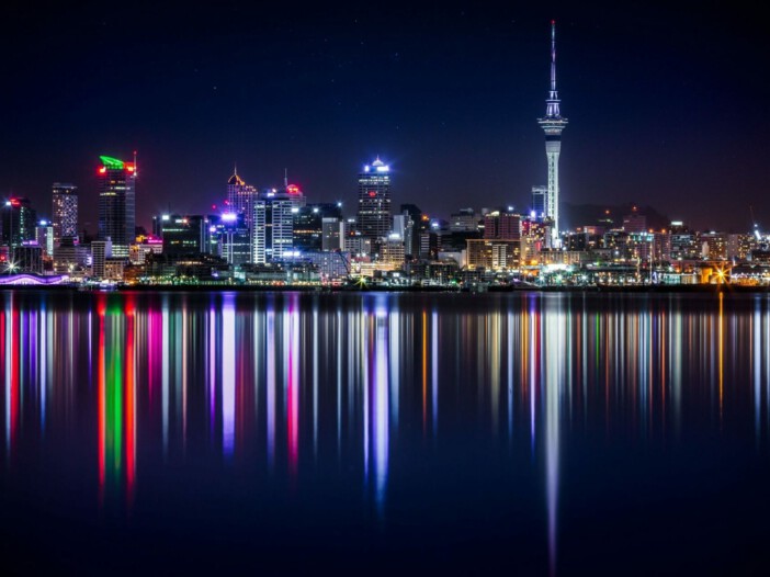 Auckland the city of sails by night