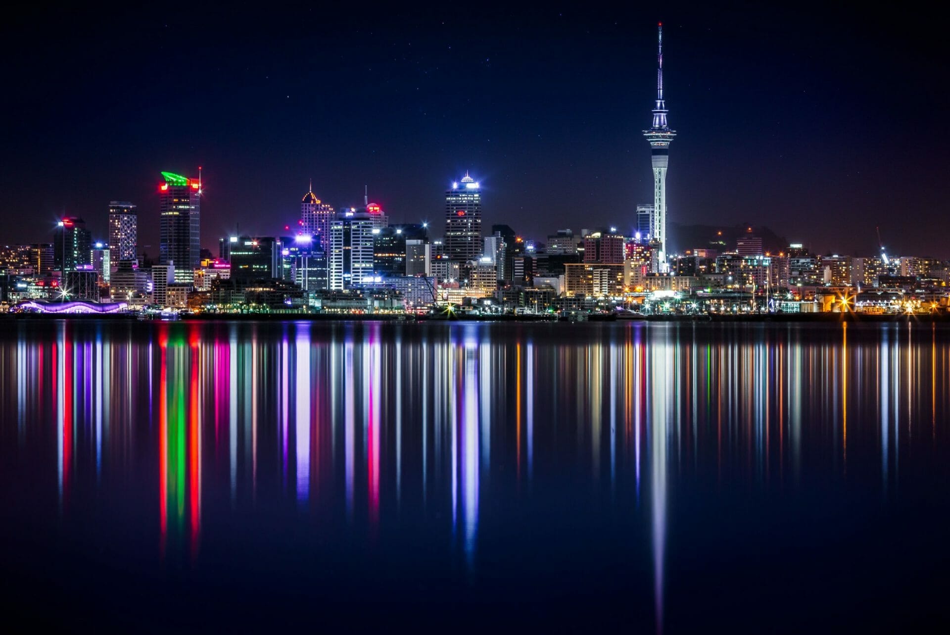 Auckland the city of sails by night