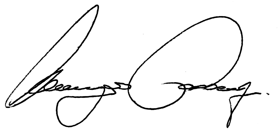 Signature of Anyos Gonczy