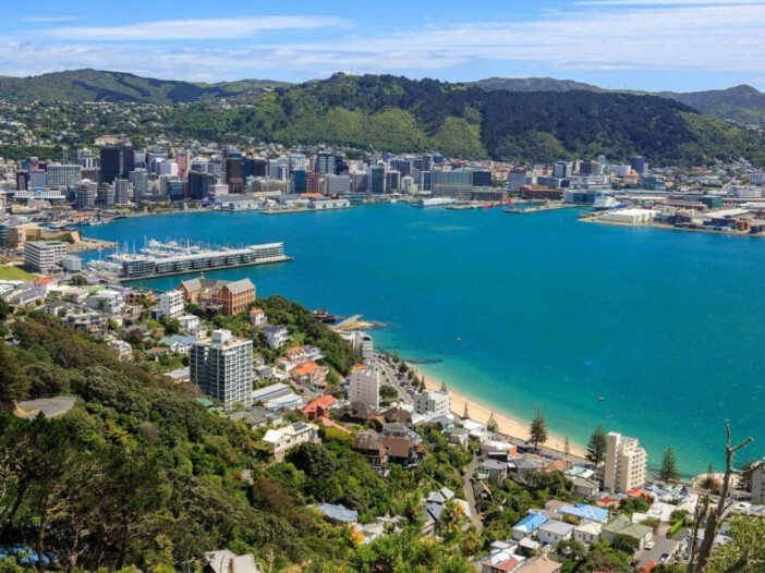 View of Wellington city and harbour from Roseneath