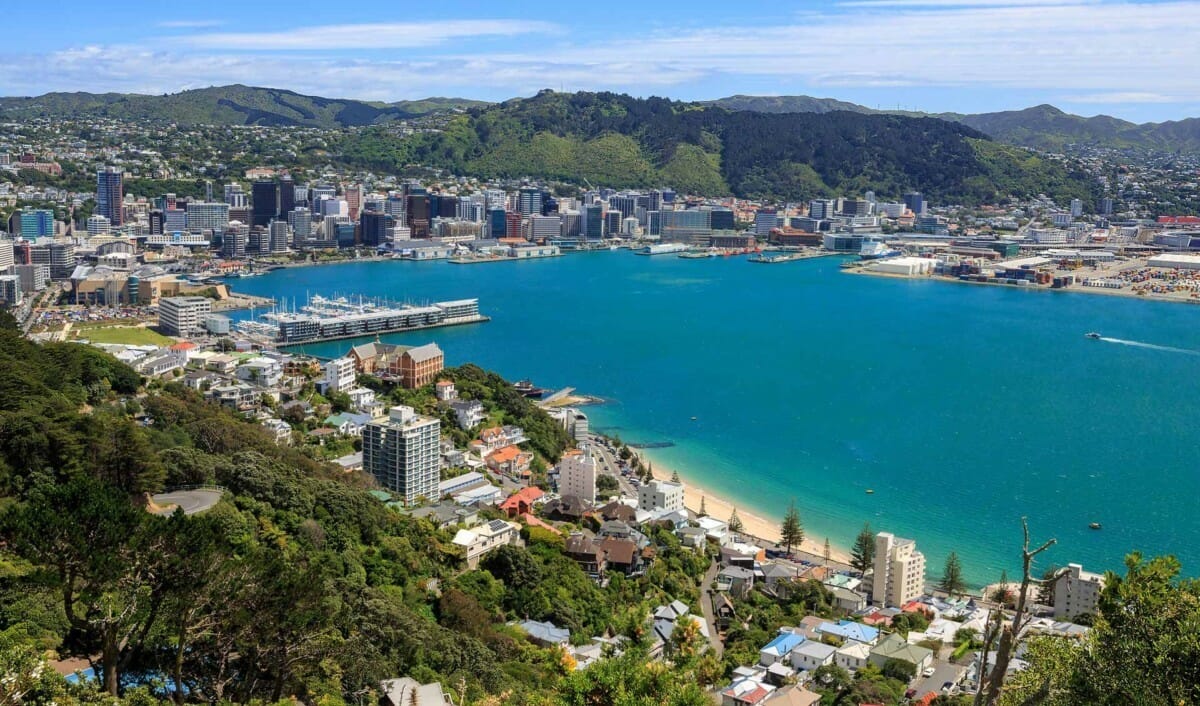 View of Wellington city and harbour from Roseneath
