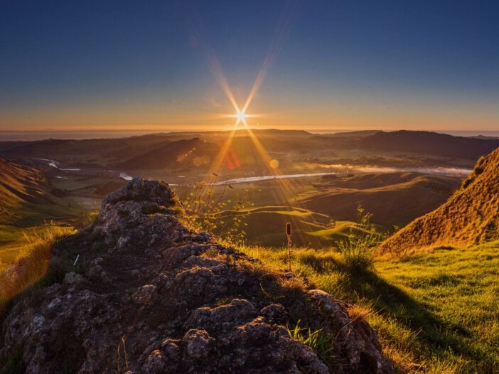 Watch the sunrise from Te Mata peak in the sunny Hawkes Bay