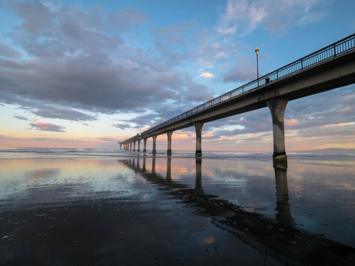 Governors bay jetty in Christchurch, Canterbury region